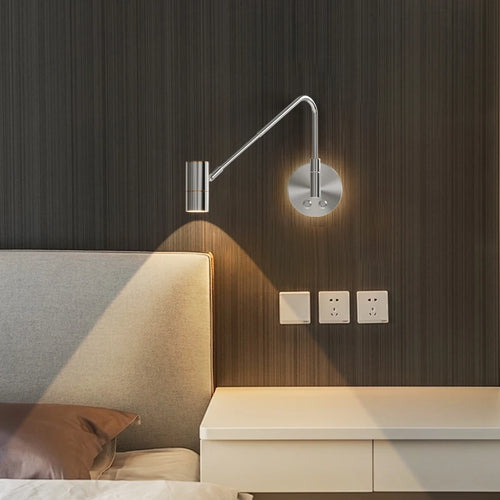 lampe de lecture murale style crème bras oscillant bauhaus interrupteur tactile - vue 6 sur 10