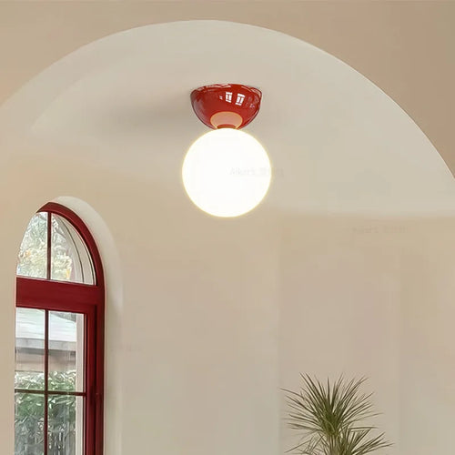 plafonnier simple de style médiéval bauhaus série crème - vue 2 sur 9