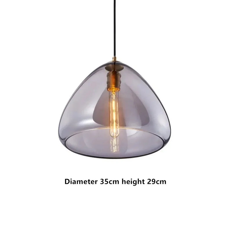 suspension en verre design nordique pour décoration intérieure moderne