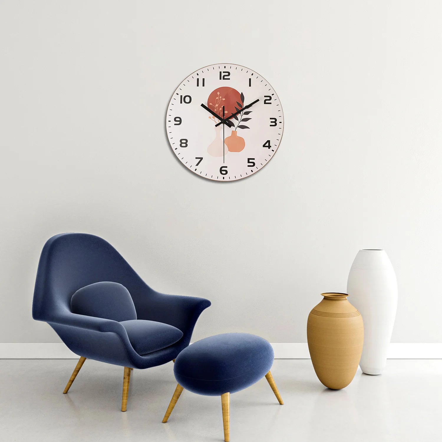 horloge murale en bois moderne pour décoration intérieure silencieuse - vue 7 sur 7