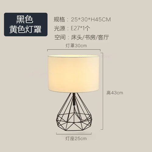 lampes de table géométriques rétro nordiques créatives pour décoration intérieure - vue 10 sur 10