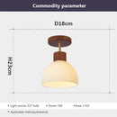 Nordique LED plafonnier en bois noyer luminaire salon allée couloir étude chambre lampes intérieur décor éclairage lampes Lustre