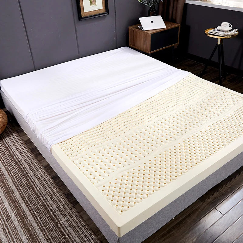 matelas latex naturel avec housse en caoutchouc pur épais