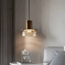 lustre moderne en verre craquelé pour intérieur élégant