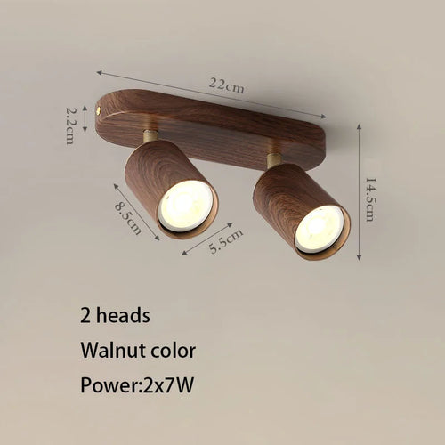 spot led en saillie avec ampoule remplaçable et têtes réglables - vue 7 sur 8