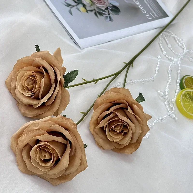 branches de roses artificielles en soie pour décoration élégante - vue 38 sur 40