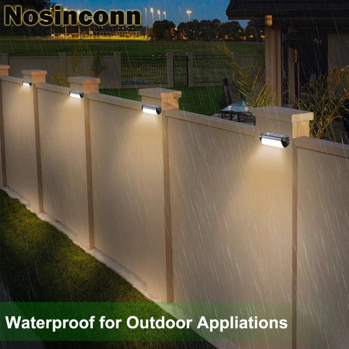 Solar Post Cap Lights Outdoor, LED Deck Fence Post Lights 2 Lighting Modes Warm White Cool White Garden Decoration for outdoor - vue 4 sur 6