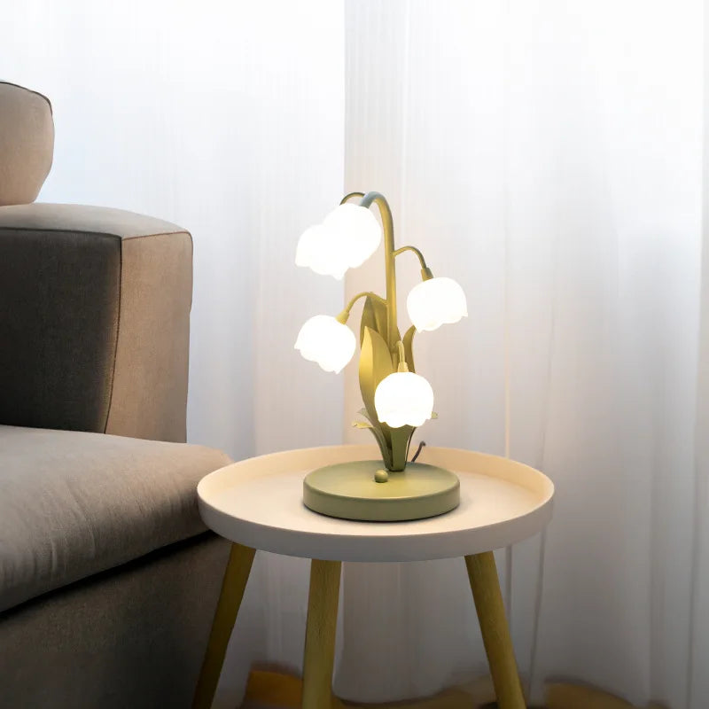 lampe table led fleurs déco créative artistique 3 coul éclairage chambre salon étude