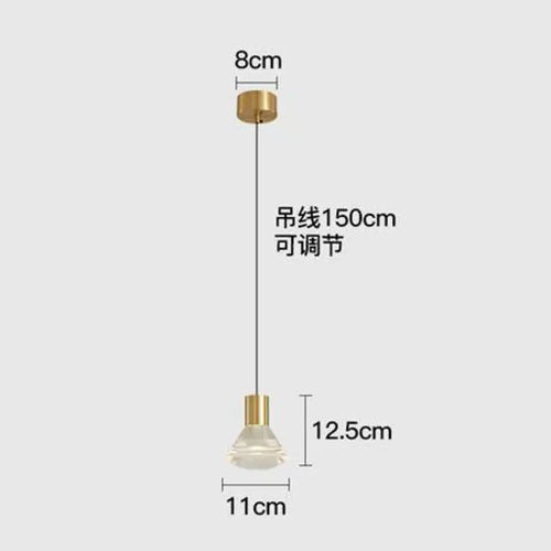 lustre en cuivre avec éclairage led moderne pour décoration intérieure - vue 5 sur 10