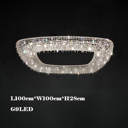 lustre en cristal décoratif pour éclairage intérieur élégant - vue 8 sur 15