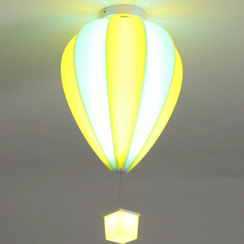 Kids Children's Ceiling Chandelier Light Air Ballon Design Remote Control LED Pendant Chandelier Lamps White Pink Yellow Blue - vue 7 sur 16