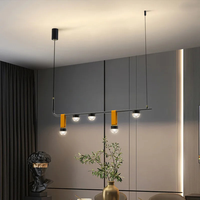 suspension design en cuir pour intérieur lumineux et élégant - vue 5 sur 7