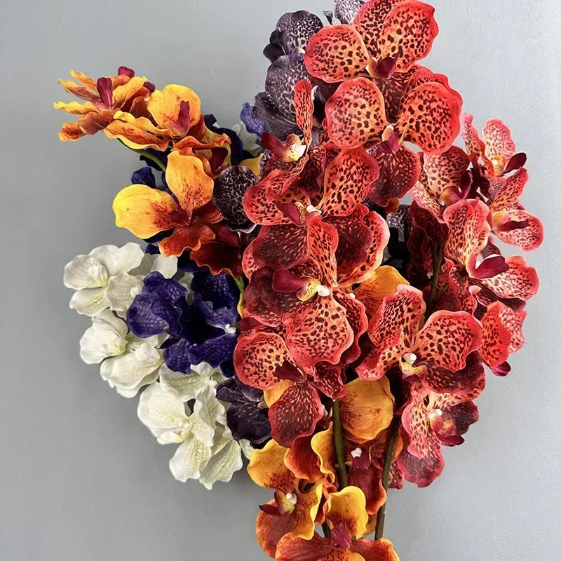 lot de 2 orchidées artificielles vanda pour décoration intérieure - vue 6 sur 12