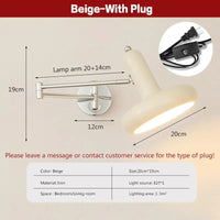 Applique murale LED médiévale crème vent rétractable