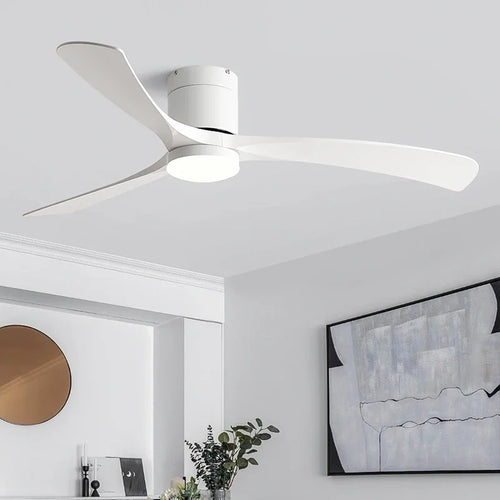 ventilateur de plafond moderne abs noir avec led et télécommande - vue 3 sur 12