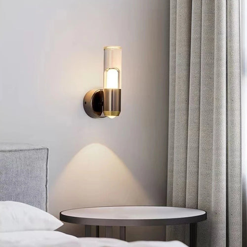mini applique murale acrylique transparente 3000k 	 style luminaires - vue 2 sur 6