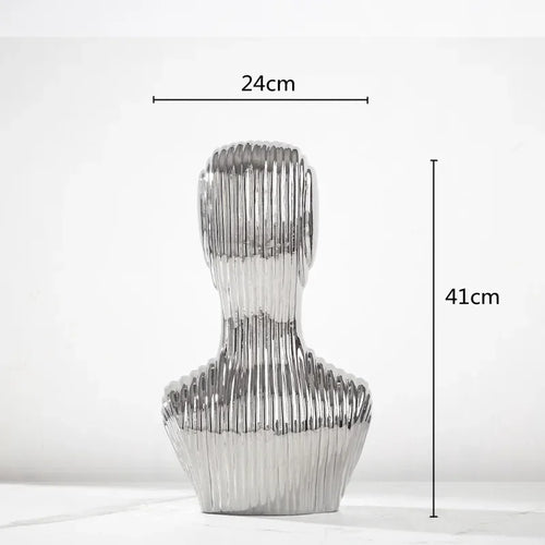 sculpture en verre abstraite avec rayures décoratives pour décoration intérieure - vue 8 sur 15