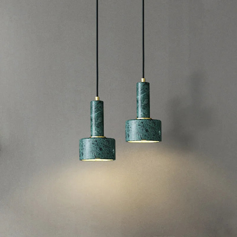 suspension LED en marbre style nordique rétro américain