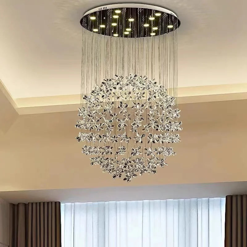 Plafond moderne chambre lustre salon lumière en cristal lustre de luxe circulaire restaurant led luminaire