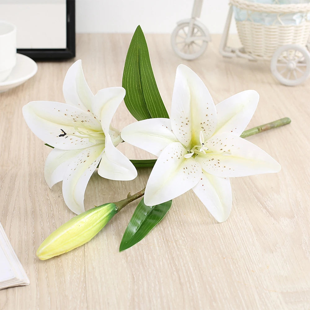 fleurs artificielles de lys pour décoration de jardin et mariage - vue 12 sur 13
