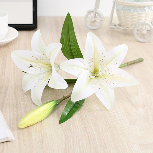 fleurs artificielles de lys pour décoration de jardin et mariage - vue 13 sur 13