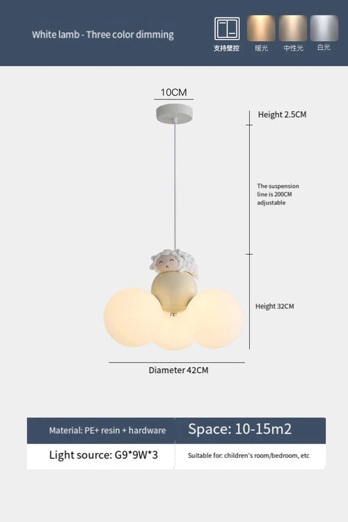 lustre créatif dessin animé ours ballon pour enfants - vue 12 sur 16