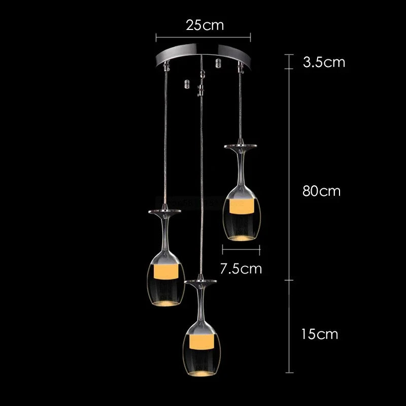 suspension modernes en verre de vin pour bar café - vue 14 sur 16