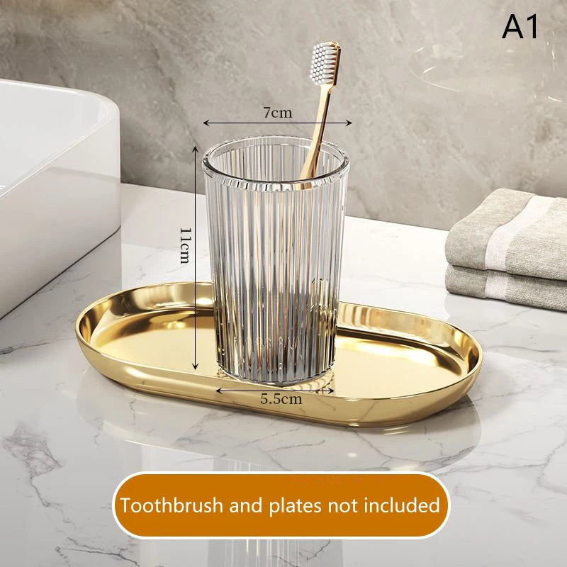 gobelet en acrylique pour brosse à dents accessoire de salle de bain élégant - vue 8 sur 10