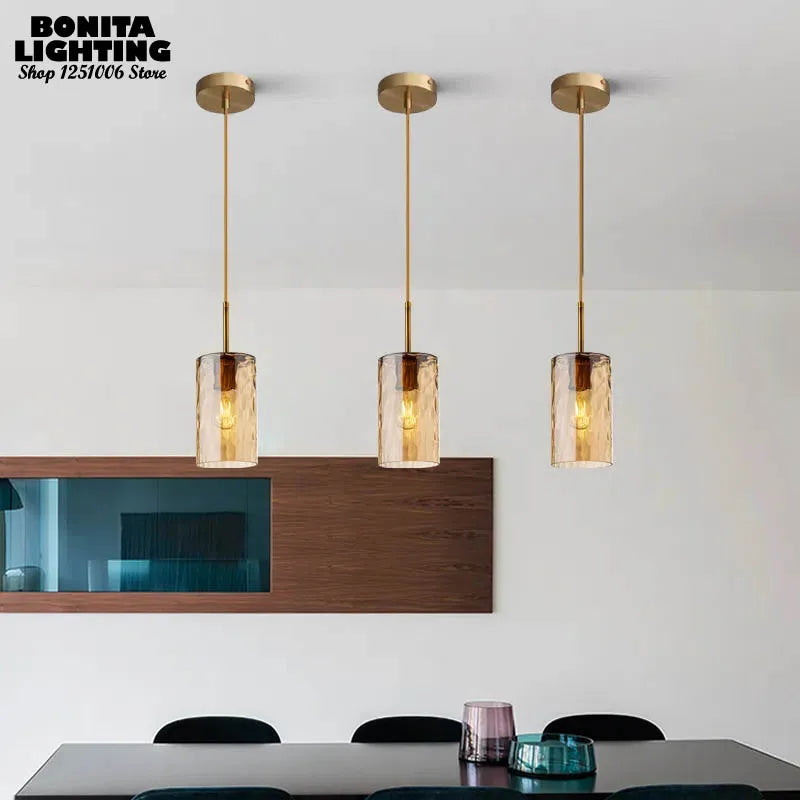 suspension en verre soufflé style nordique moderne - vue 4 sur 8