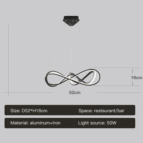 suspension design moderne avec télécommande et courbes élégantes - vue 11 sur 12