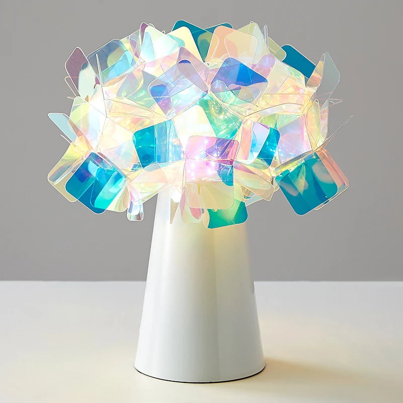 lampe de bureau moderne en plastique design floral décoratif - vue 9 sur 13