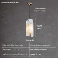 lustre moderne en marbre naturel au design minimaliste