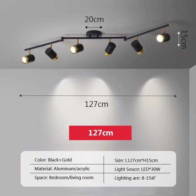 plafonnier led moderne à bande lumineuse décorative pour intérieur - vue 20 sur 21