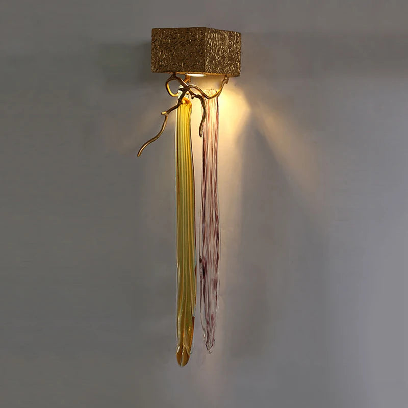 applique murale en cristal et cuivre moderne et élégante pour intérieur