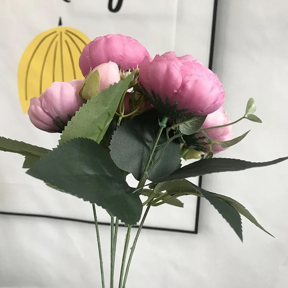 bouquet de pivoines artificielles pour décoration de mariage et maison - vue 4 sur 16