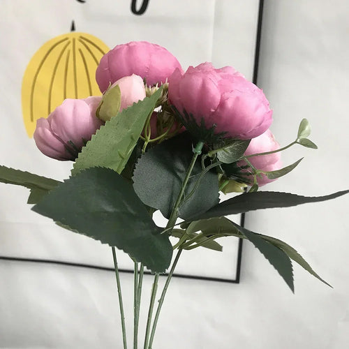 bouquet de pivoines artificielles pour décoration de mariage et maison - vue 5 sur 16