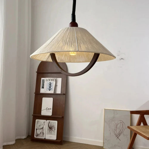 suspension corde de chanvre bois 	 style - vue 4 sur 7