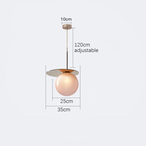 suspension moderne en verre teinté pour décoration intérieure - vue 10 sur 11