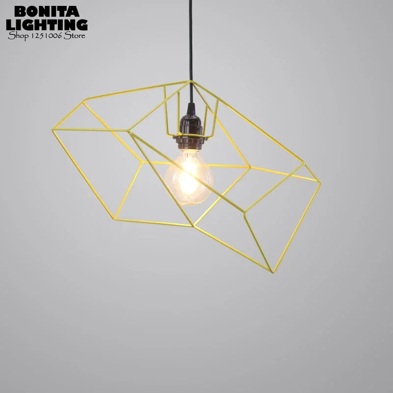 suspension nordique simple en fer design géométrique moderne - vue 3 sur 8