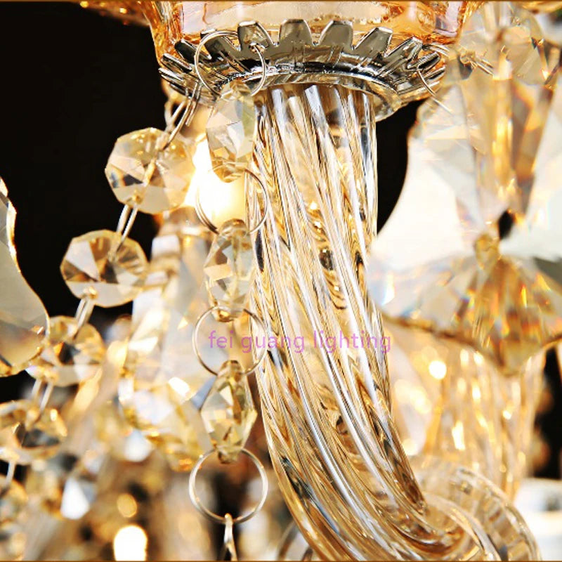 lustre en cristal lumineux pour décoration moderne élégante - vue 5 sur 13