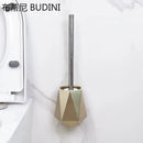 brosse de toilette en silicone avec support mural ou sur pied