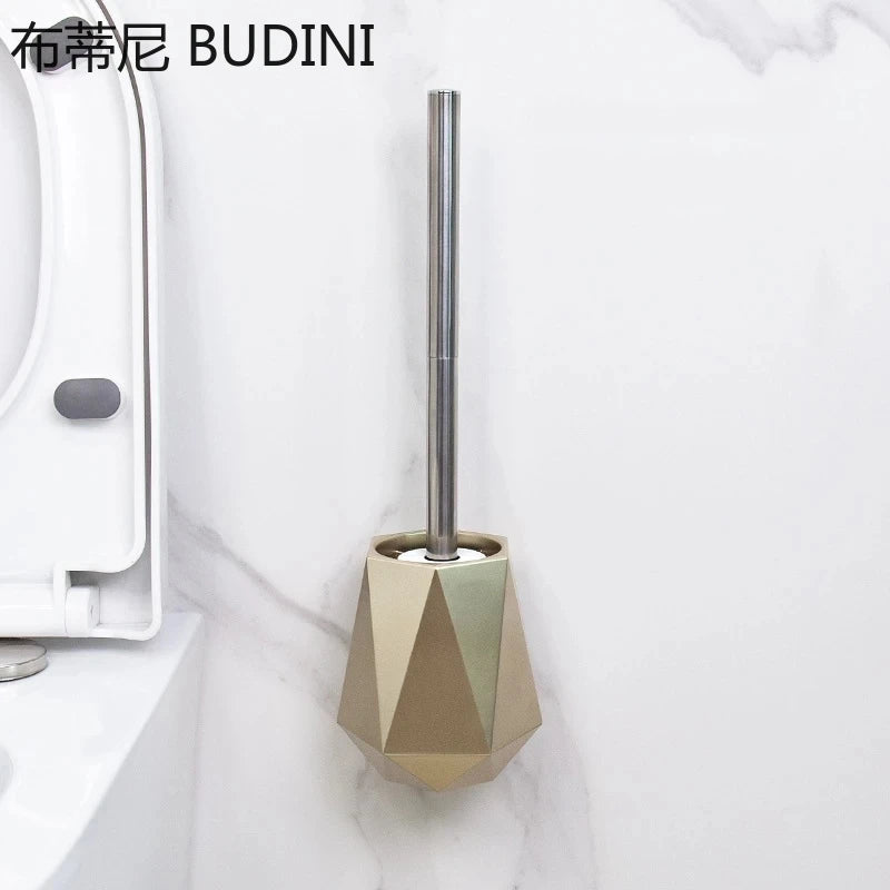 brosse de toilette en silicone avec support mural ou sur pied - vue 5 sur 10