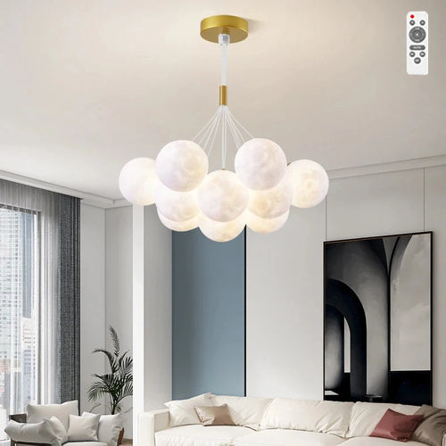 lustre moderne pour enfants avec suspension à bulles et télécommande - vue 2 sur 18