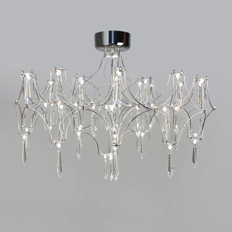 lustre en cristal moderne pour un décor intérieur élégant - vue 5 sur 12