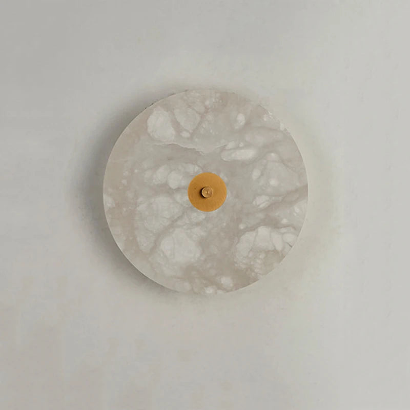 Applique murale ronde en marbre Led salon chevet escalier applique Restaurant hôtel décor éclairage chaud neutre blanc froid - vue 5 sur 8