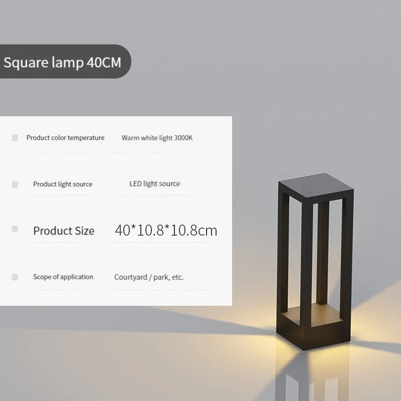 lampe de jardin moderne étanche en aluminium pour extérieur - vue 18 sur 21
