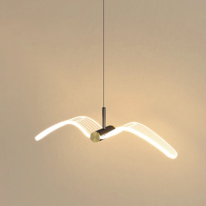 Led mouette suspension lumières chambre chevet fond tenture murale lampes pour plafond créatif décor à la maison Suspension Luminaire