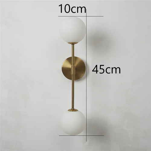 applique murale led post-moderne simple en verre doré - vue 7 sur 10