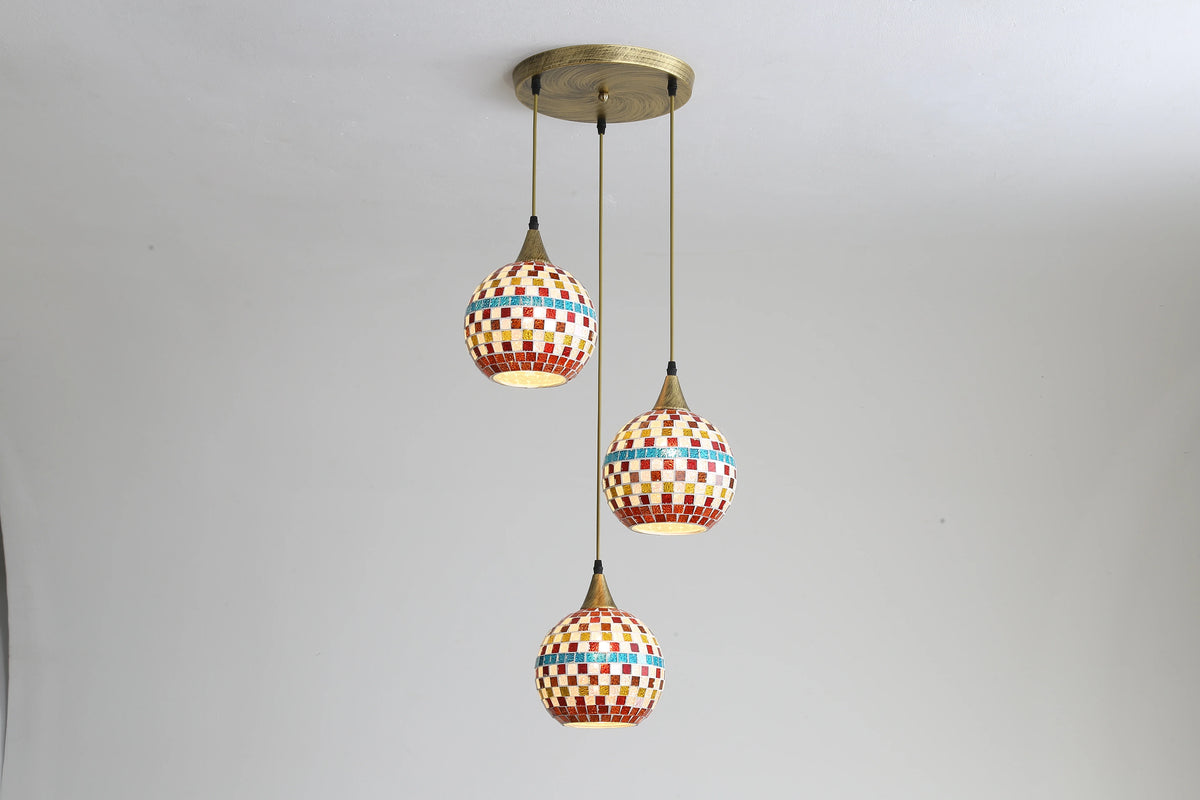 lustre en mosaïque turque vintage fait main pour décoration intérieure