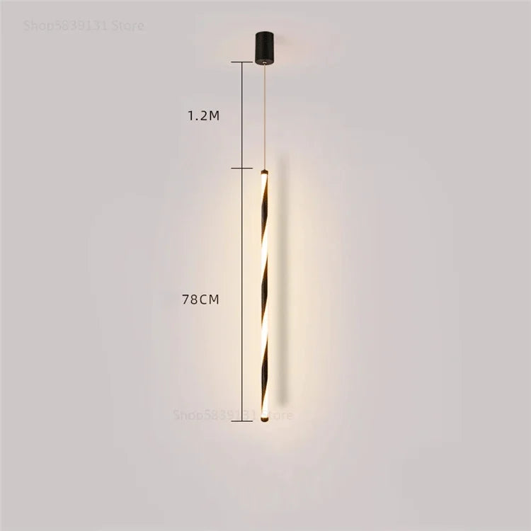 suspension minimalistes nordiques design créatif longue ligne
